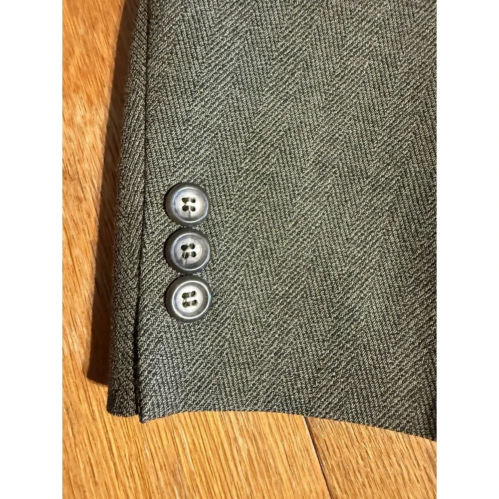 J.T.‎ Beckett Blazer 42R Gray Herringbone Wool Double Breasted Made Mexico